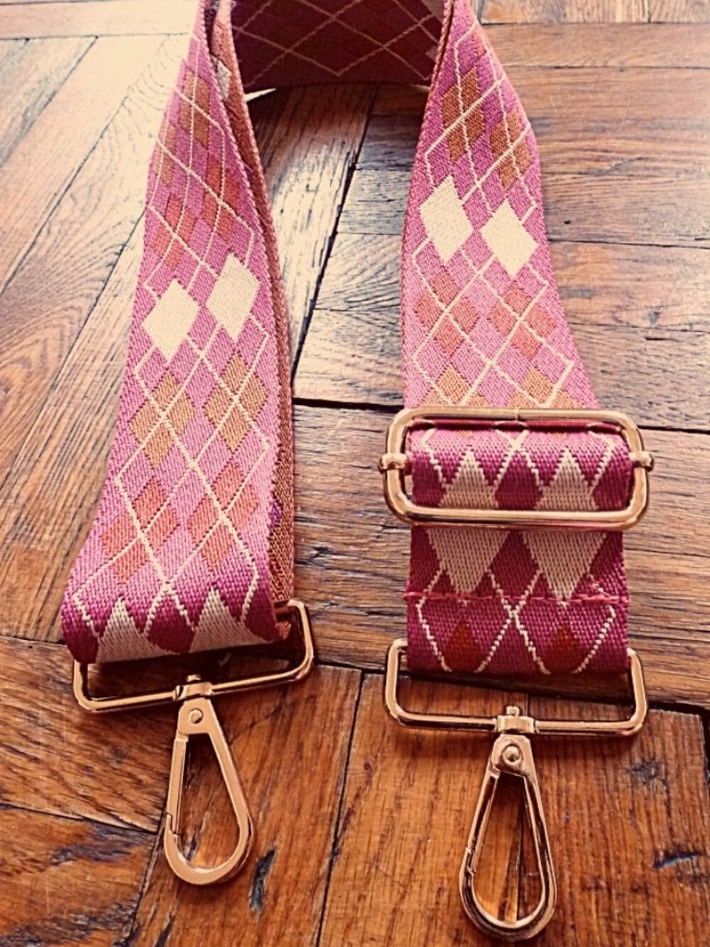 NWOT - Argyle Crossbody Strap 2" in Fuschia